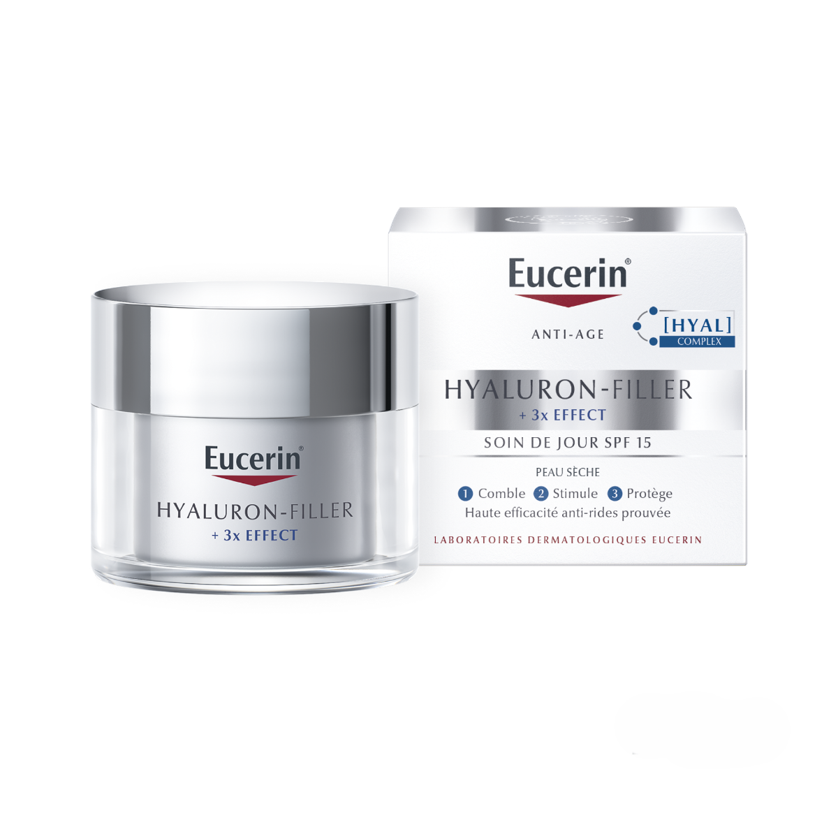 EUCERIN HYALURON FILLER 3X EFFECT SOIN DE JOUR SPF15 FORMAT POT 50ML