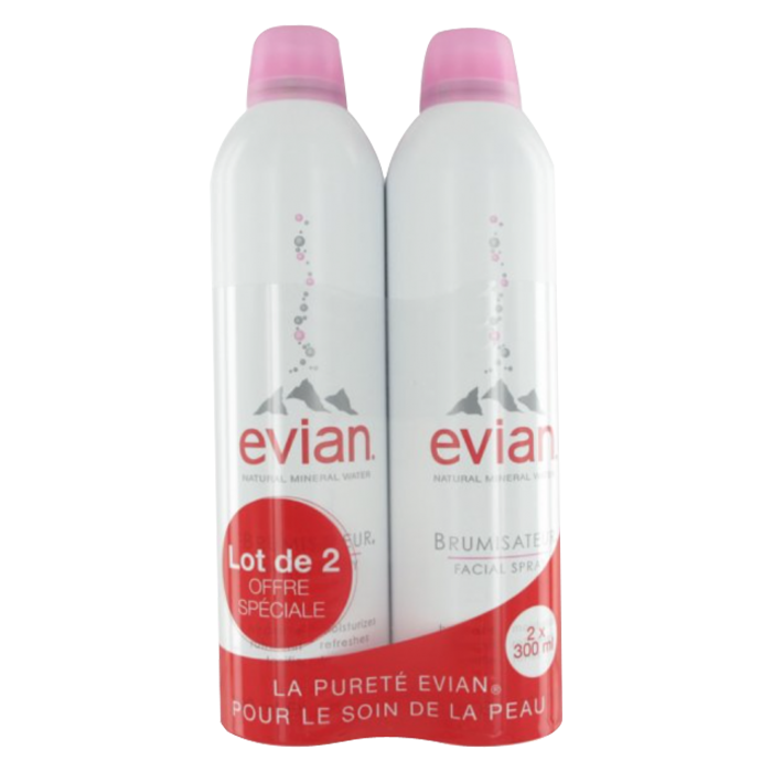 EVIAN BRUMISATEUR 2 FLACONS DE 300ML