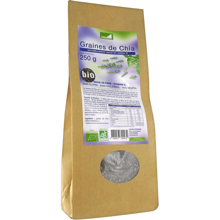 EXOPHARM GRAINES DE CHIA BIO 250G