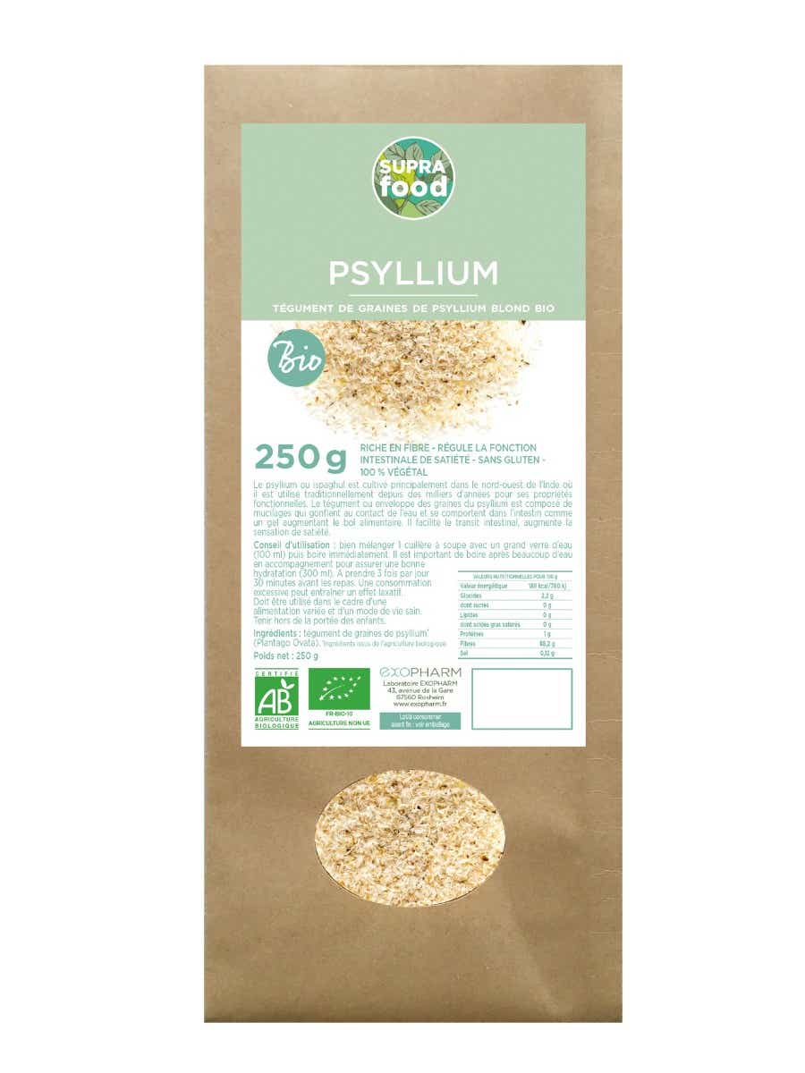 EXOPHARM PSYLLIUM TEGUMENT DE GRAINES DE PSYLLIUM BLOND 250G HTML