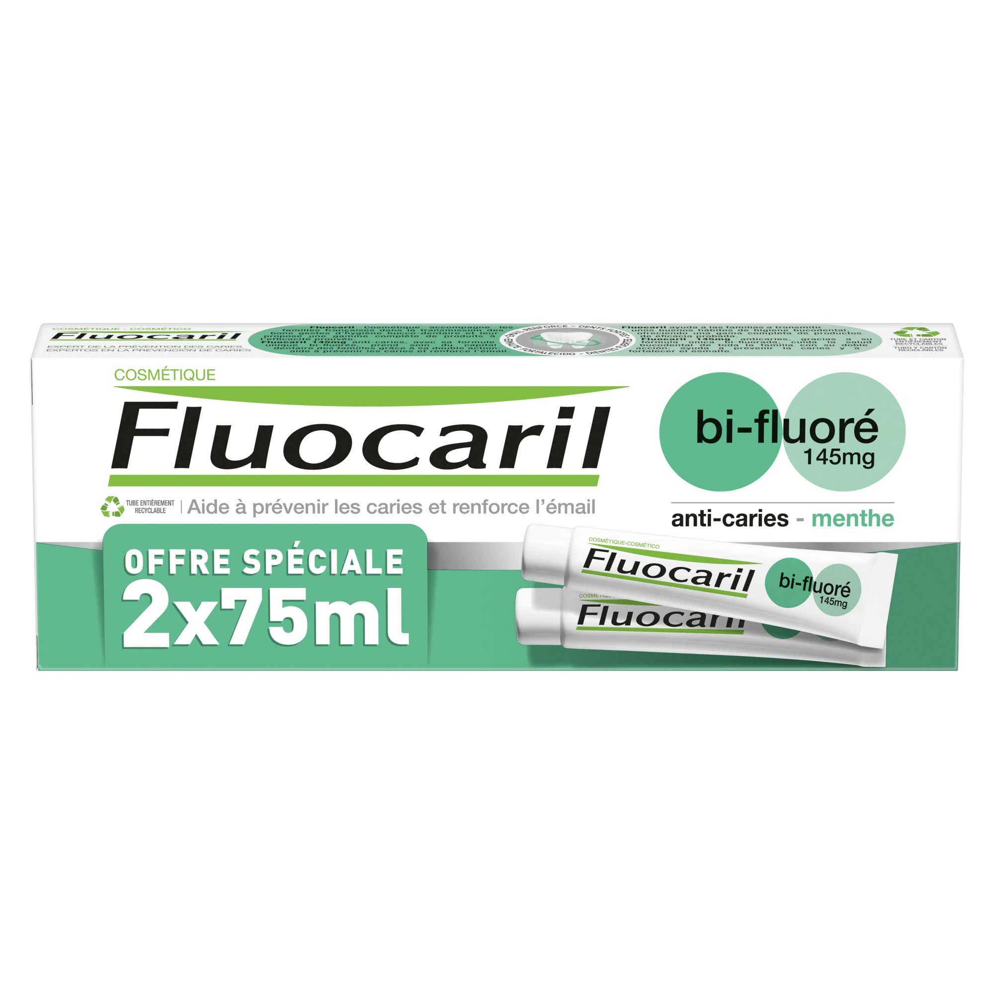 FLUOCARIL DENTIFRICE BI FLUORE 145 2X75ML