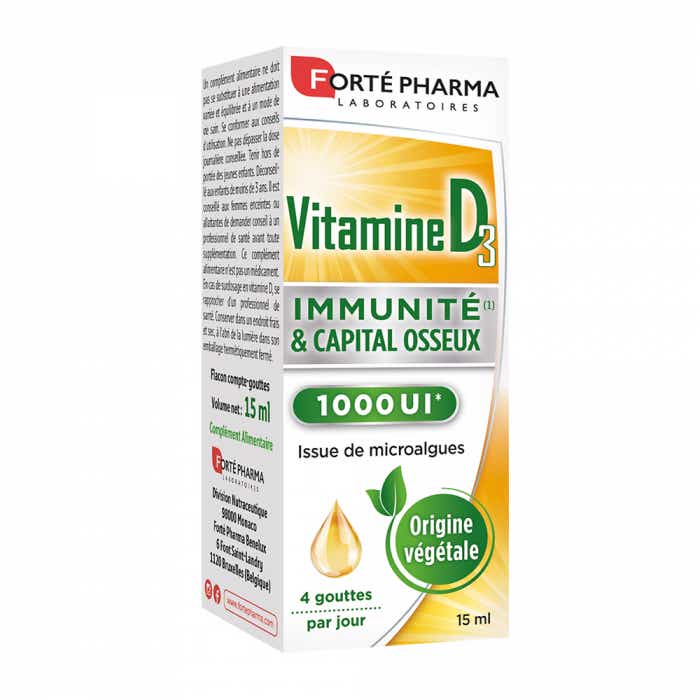 FORTE PHARMA VITAMINE D3 IMMUNITE ET CAPITAL OSSEUX 15ML