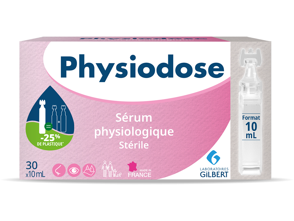 GILBERT PHYSIODOSE SERUM PHYSIOLOGIQUE STERILE 30 UNIDOSES