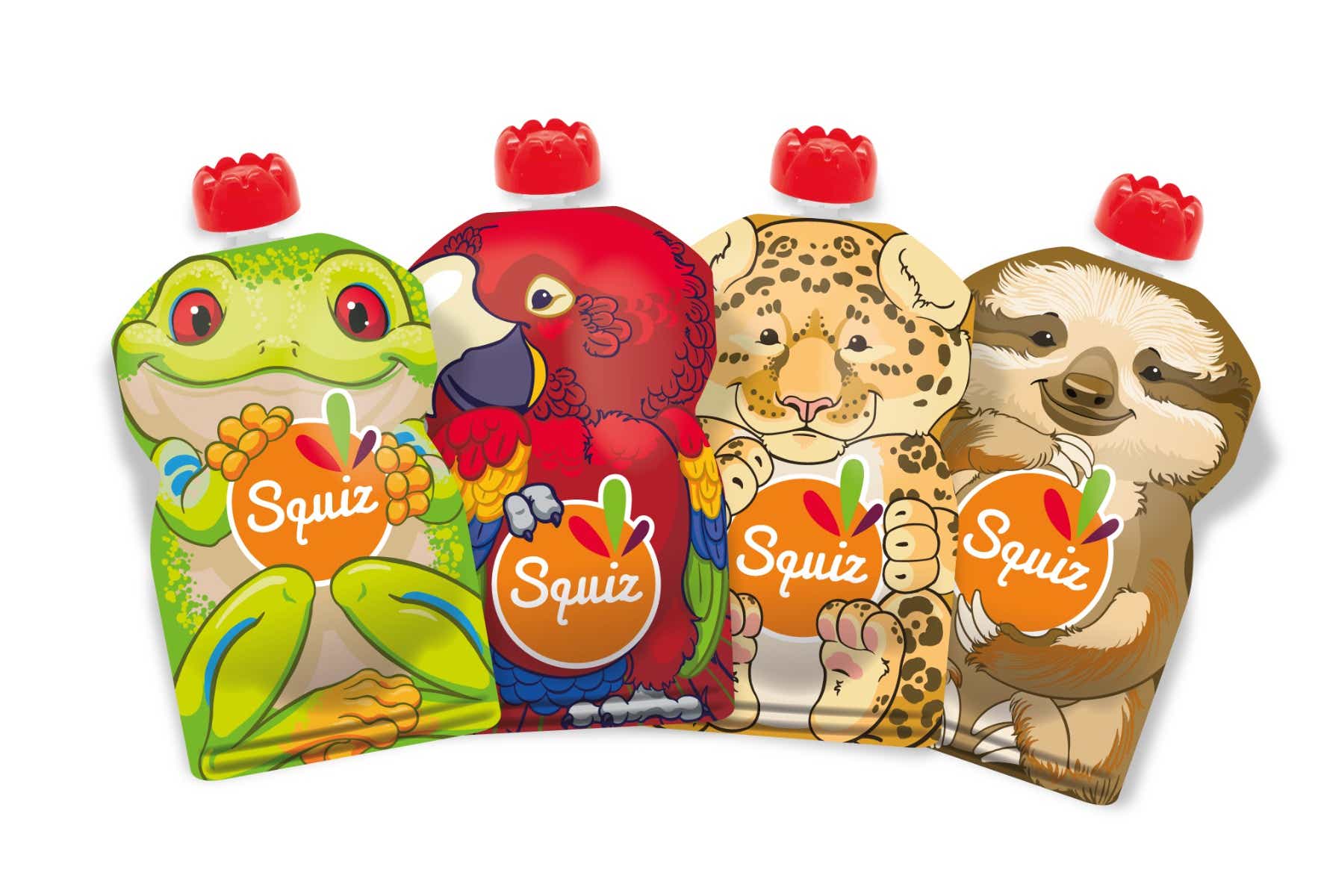 GOURDES REUTILISABLES AMAZONIE 4X130ML 1 SQUIZ ZIP