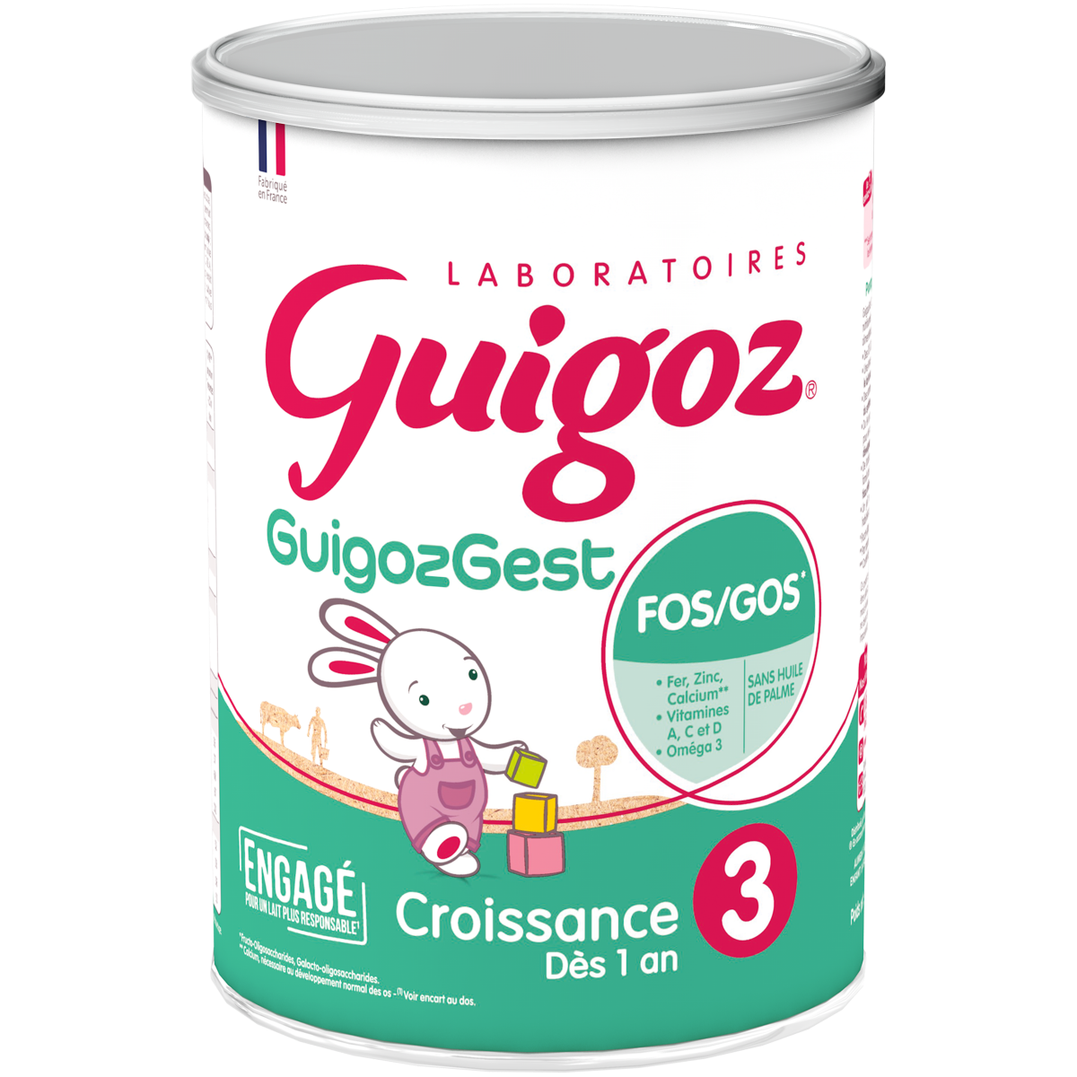 GUIGOZ GEST LAIT EN POUDRE FORMULE EPAISSIE 3 800G