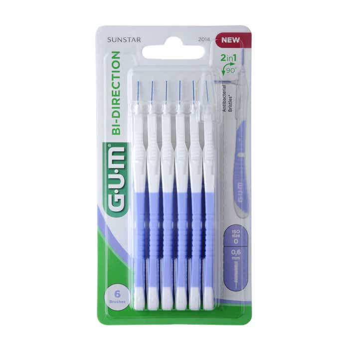 GUM BROSSETTES INTERDENTAIRES BI DIRECTION 0 6MMX6
