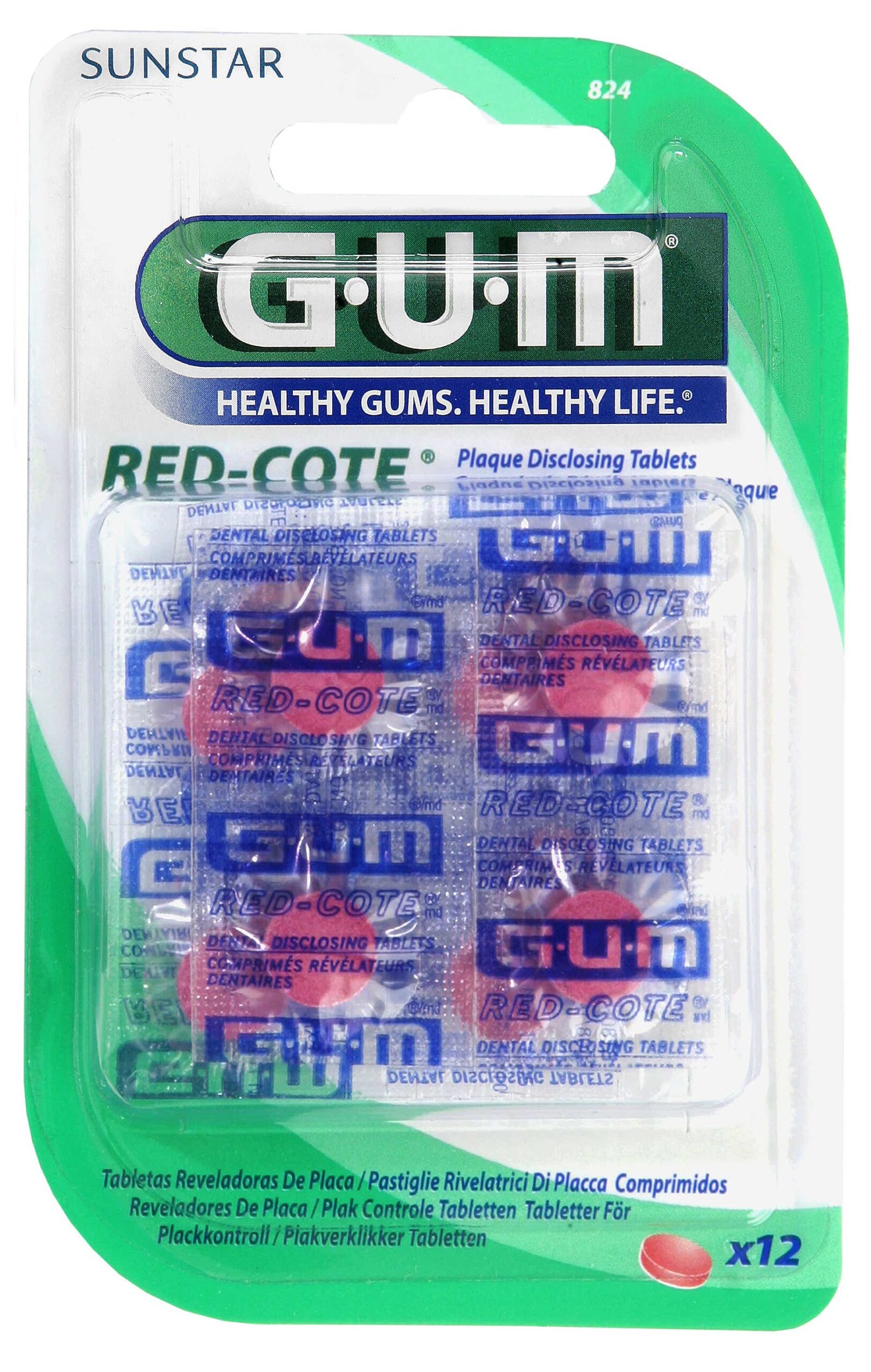 GUM COMPRIMES REVELATEUR DE PLAQUE DENTAIRE PAR 12 UNITES