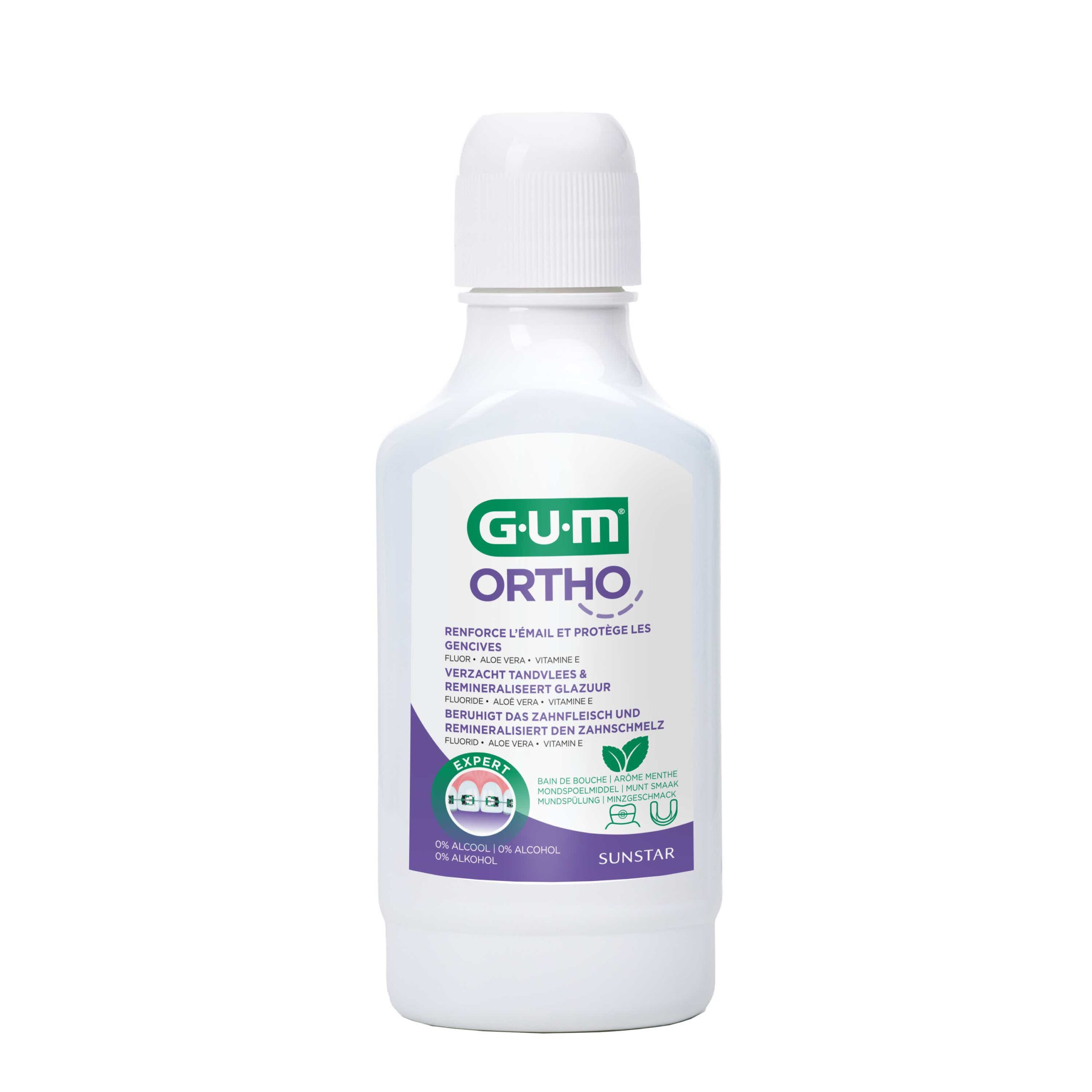 GUM ORTHO BAIN DE BOUCHE SPECIAL ORTHODONTIE 300ML