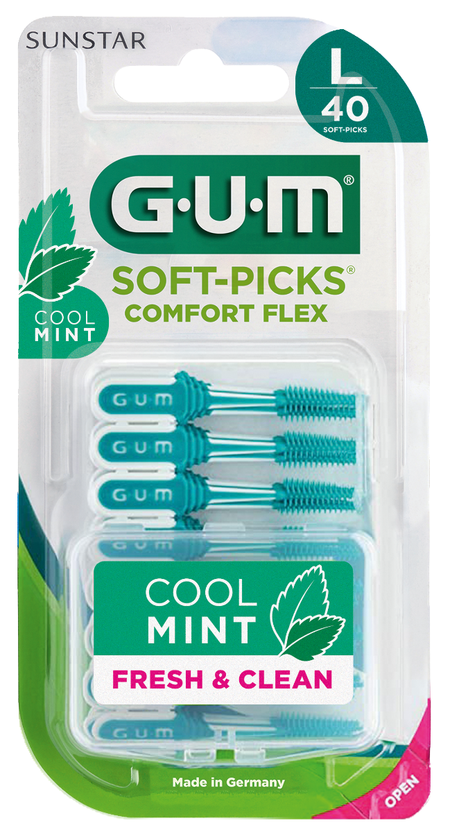 GUM SOFT PICKS COMFORT FLEX BROSSETTES INTERDENTAIRES LARGES 40 UNITES