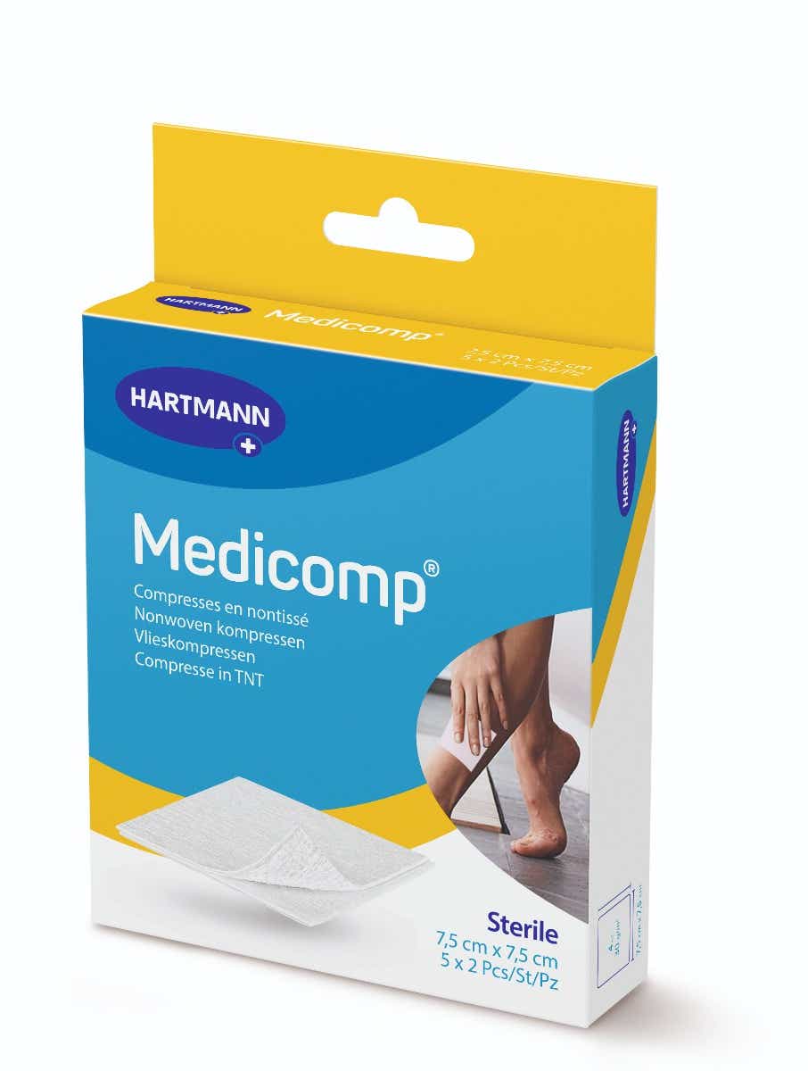 HARTMANN MEDICOMP COMPRESSES NON TISSEES 7 5CM PAR 7 5CM 5 SACHETS