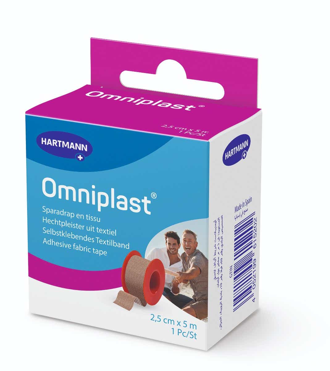 HARTMANN OMNIPLAST SPARADRAP EN TISSU 2 5CMX5M 1 UNITE