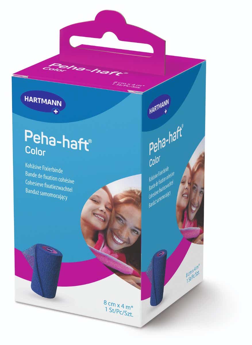 HARTMANN PEHA HAFT BANDE DE FIXATION COHESIVE BLEUE 8CMX4M 1 UNITE