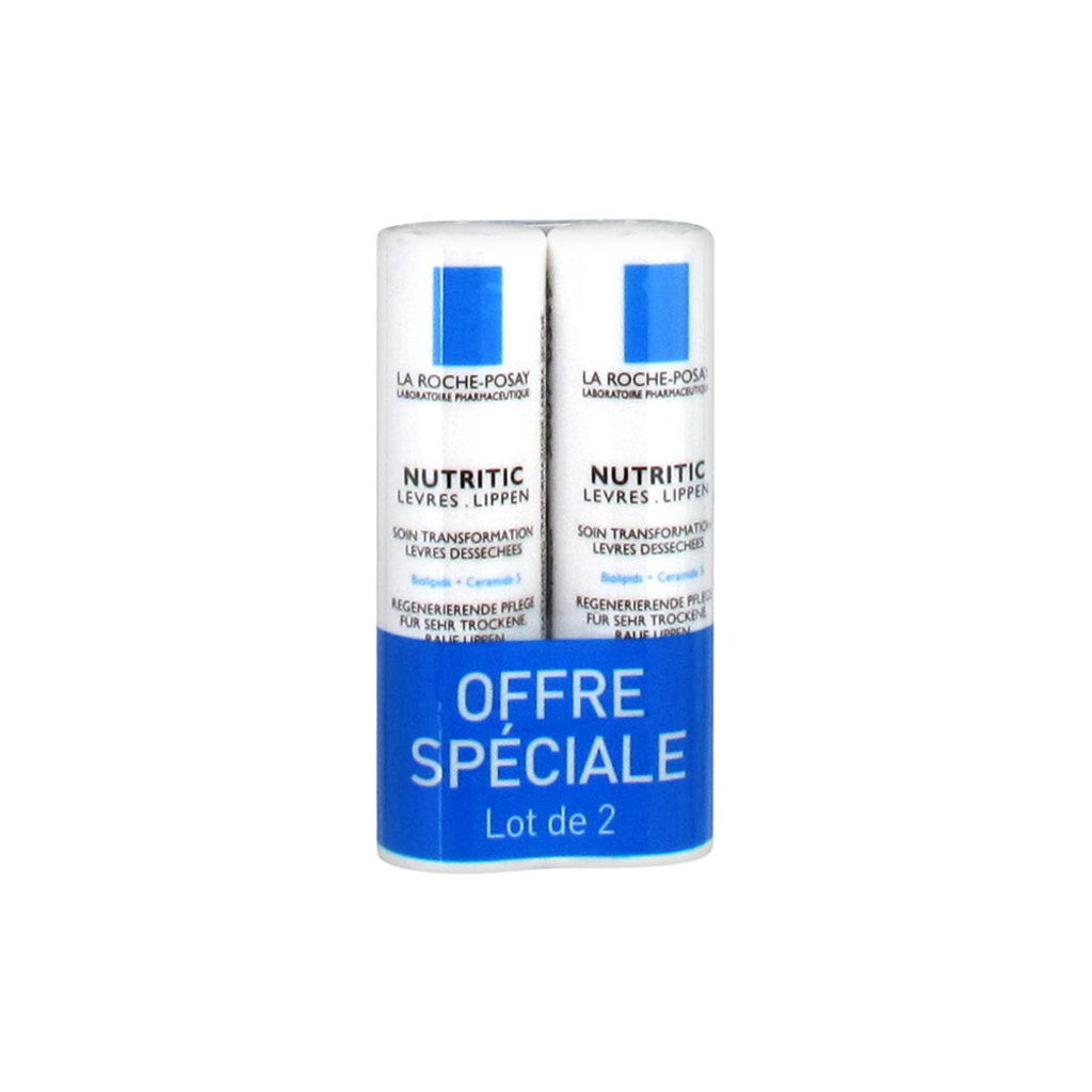 LA ROCHE POSAY NUTRITIC SOIN TRANSFORMATION LEVRES DESSECHEES DUO 2 X 4 G