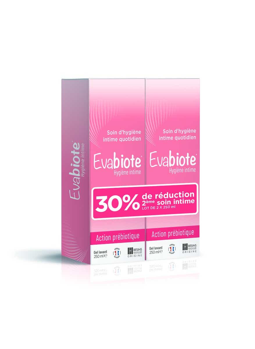 LABORATOIRE BESINS EVABIOTE GEL LAVANT HYGIENE INTIME 2X250ML