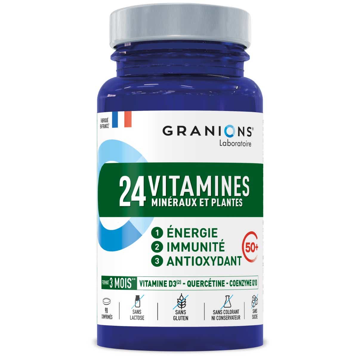 LABORATOIRE DES GRANIONS 24 VITAMINES MINERAUX ET PLANTES SENIOR 90 COMPRIMES