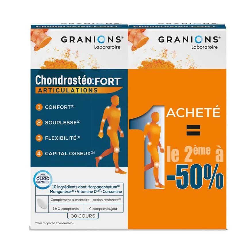 LABORATOIRE DES GRANIONS CHONDROSTEO FORT 2X120 COMPRIMES