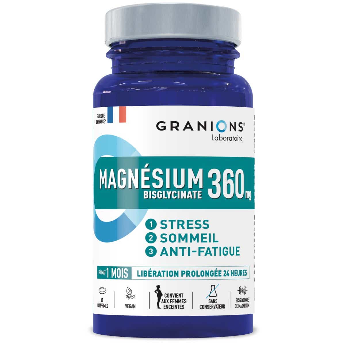 LABORATOIRE DES GRANIONS MAGNESIUM 60 COMPRIMES