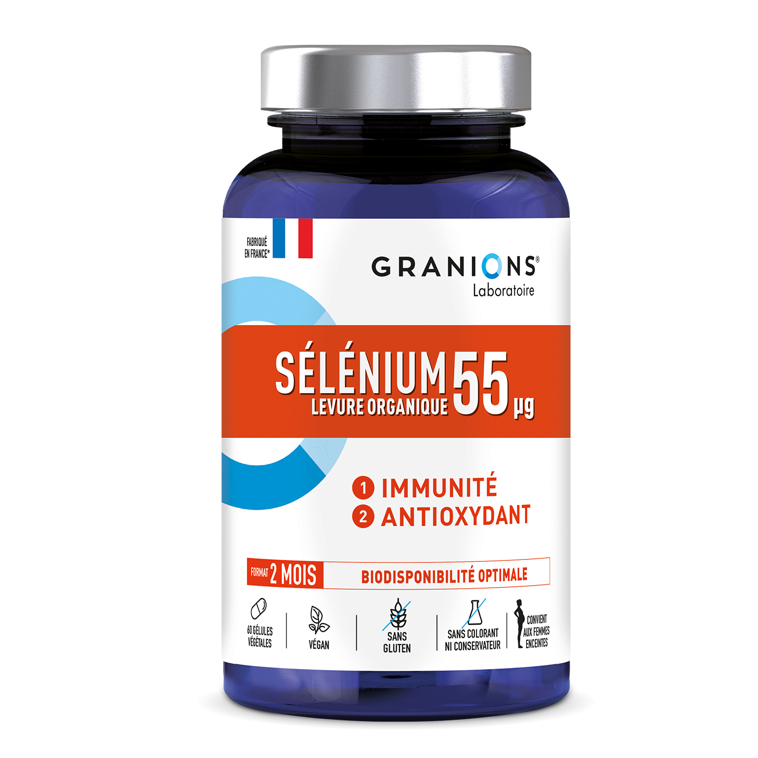 LABORATOIRE DES GRANIONS SELENIUM 60 GELULES VEGETALES