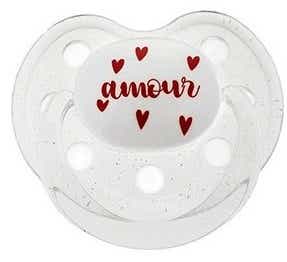 LE BIBERON FRANCAIS SUCETTE PHYSIOLOGIQUE AMOUR DE 0 A 6 MOIS 1 UNITE