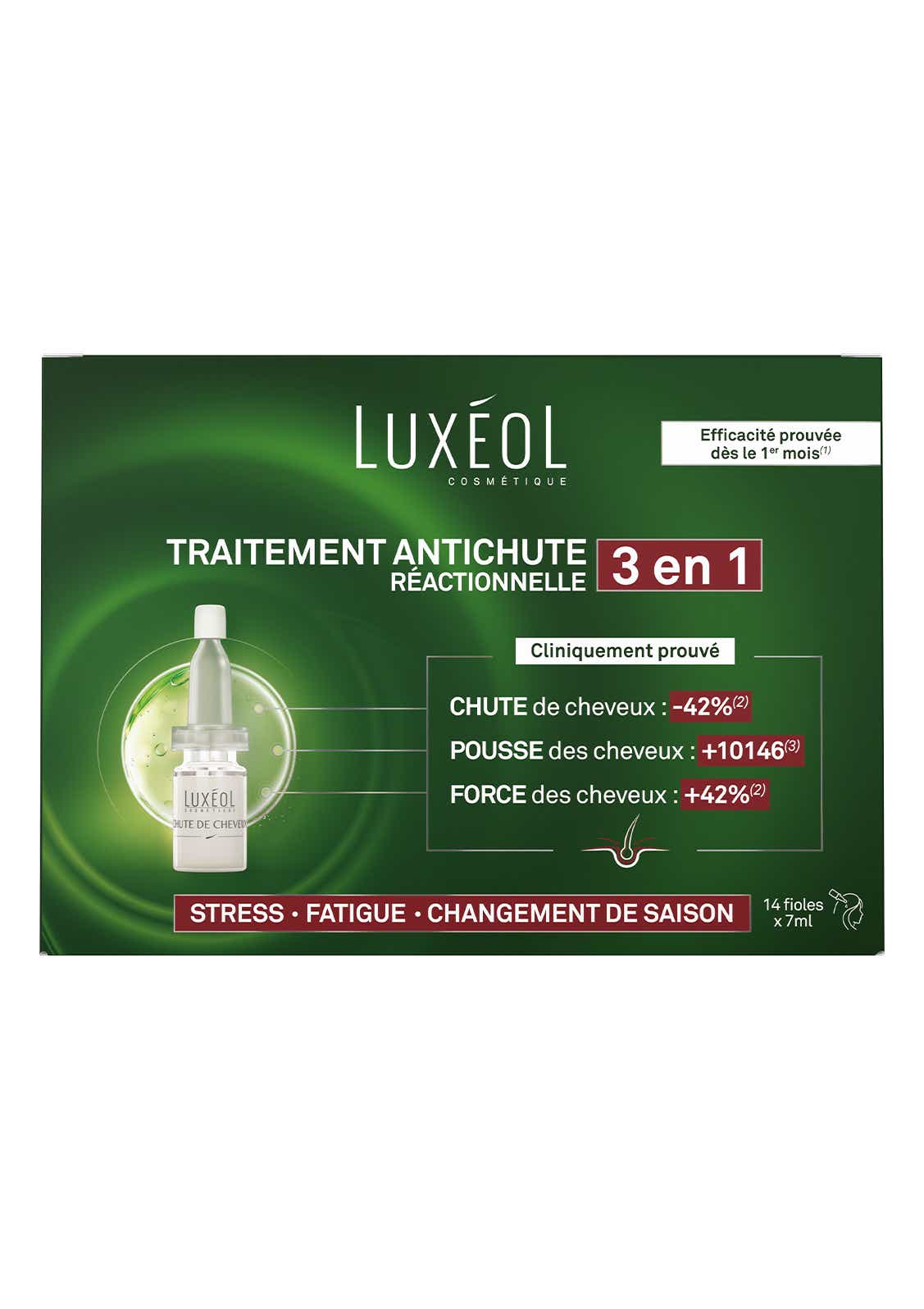LUXEOL PROTOCOLE 2 EN 1 CHUTE DE CHEVEUX REACTIONNELLE 14 FIOLES X 6ML