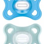 MAM SUCETTE ORTHODONTIQUE COMFORT COULEUR BLEU DE 2 A 6 MOIS LOT DE 2 SUCETTES