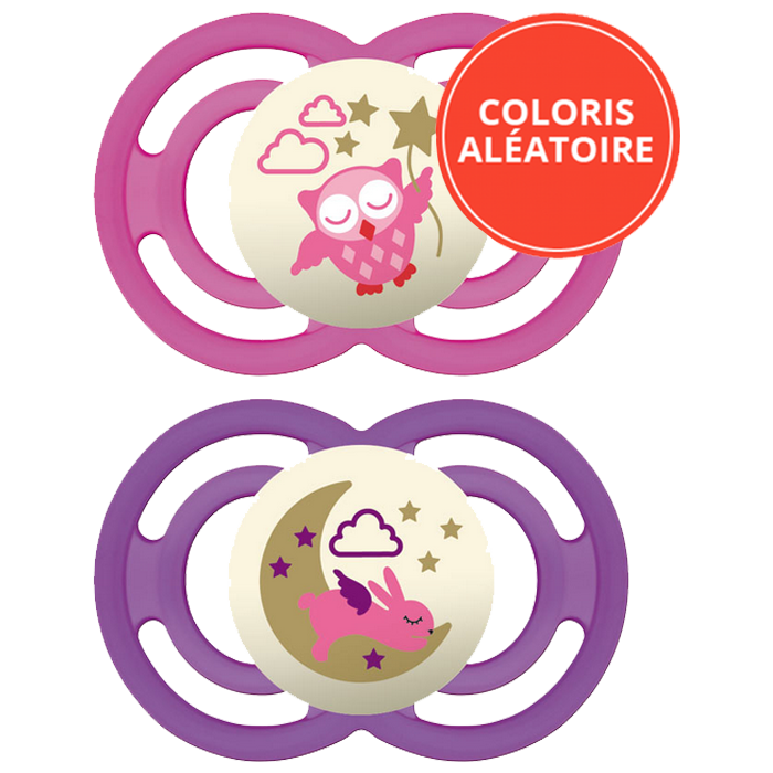 MAM SUCETTES PERFECT NUIT SILICONE 18 MOIS 2 PIECES
