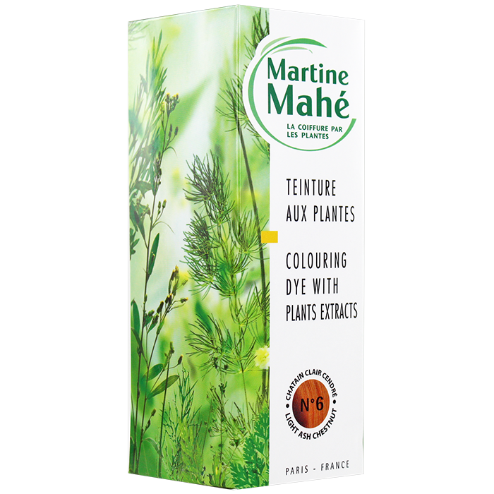 MARTINE MAHE TEINTURE AUX PLANTES N 6 CHATAIN CLAIR CENDRE 125ML