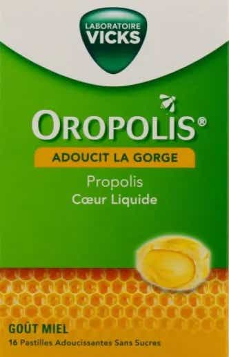 MEDIFLOR OROPOLIS PASTILLES ADOUCISSANTES POUR LA GORGE COEUR LIQUIDE 16 PASTILLES