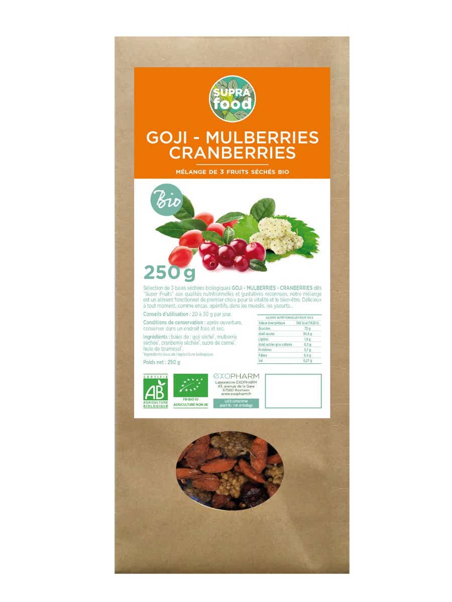 MELANGE MELANGE 3 FRUITS GOJI MURES CRANBERRIES 250G
