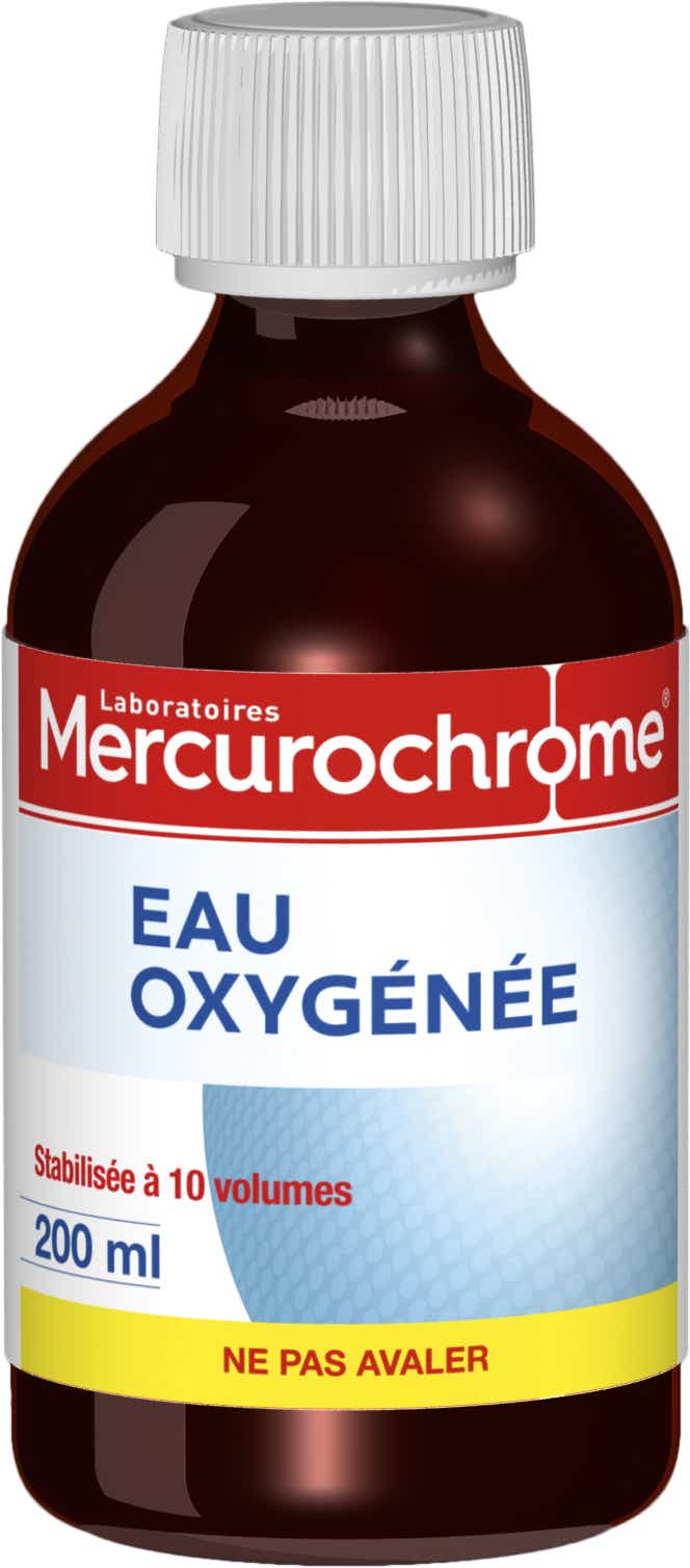 MERCUROCHROME EAU OXYGENEE 10 VOLUMES 200 ML