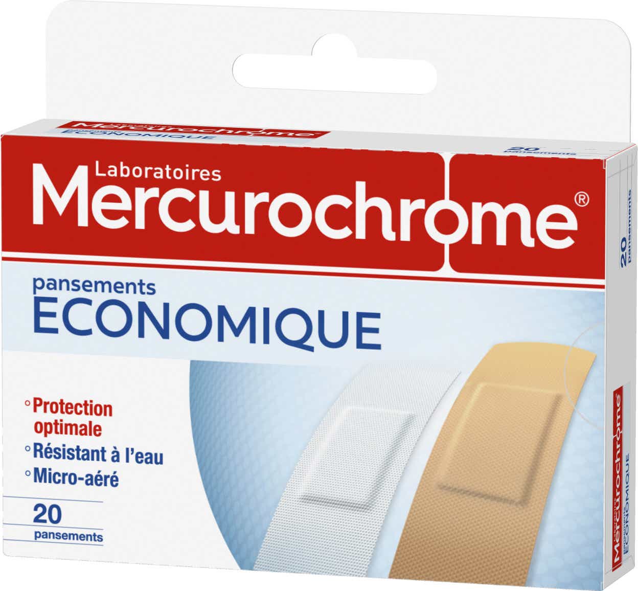 MERCUROCHROME PANSEMENTS ECONOMIQUES 20 UNITES