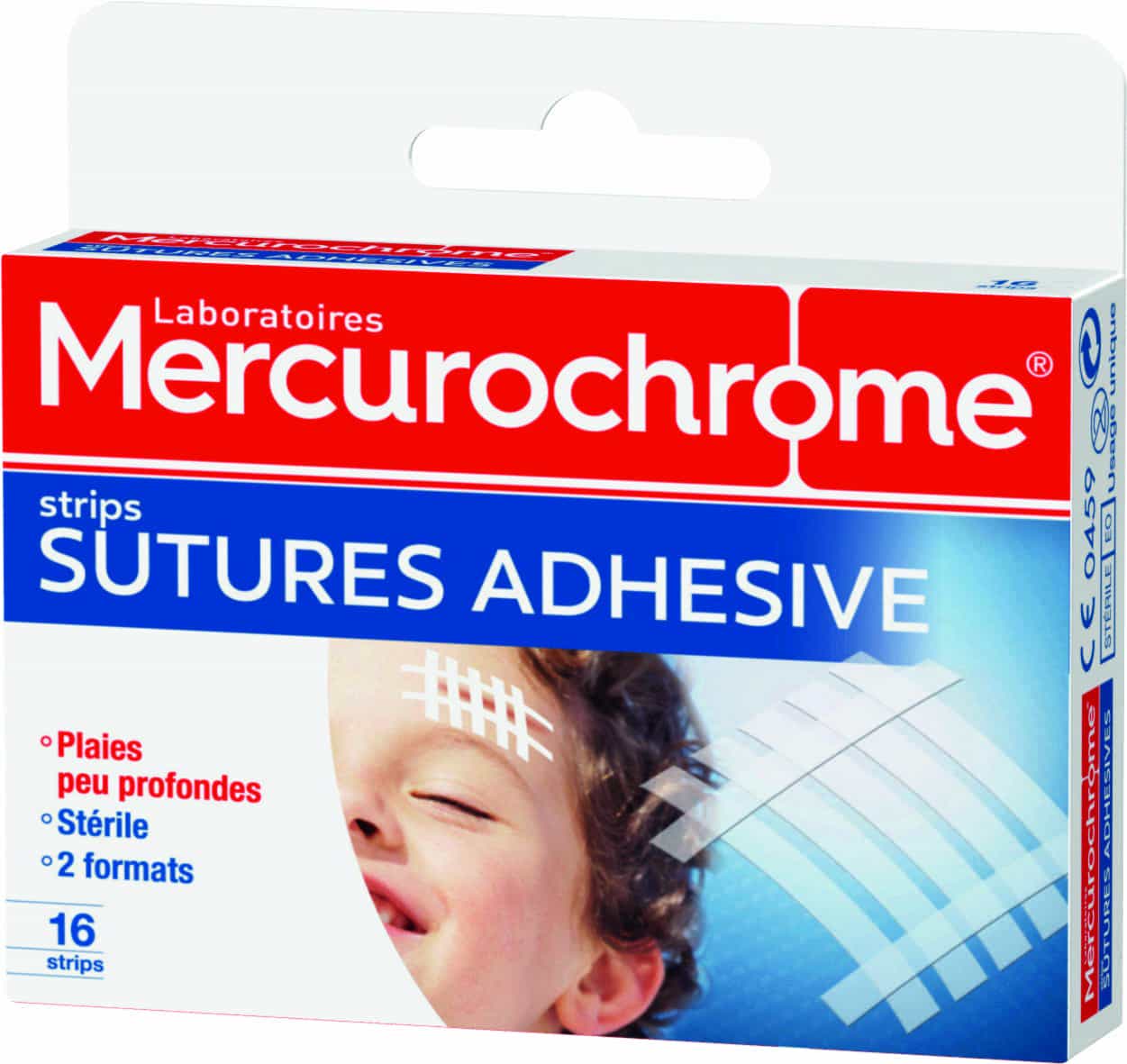 MERCUROCHROME SUTURES ADHESIVES 16 STRIPS