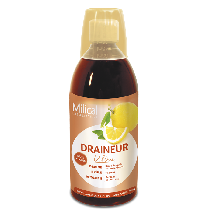 MILICAL DRAINEUR MINCEUR ULTRA GOUT AGRUMES 500ML