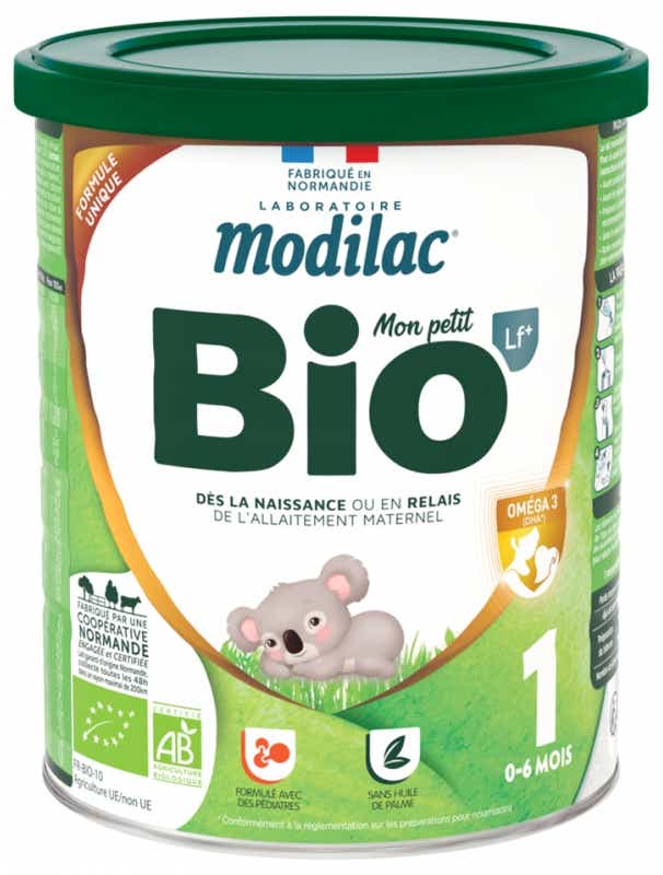 MODILAC LAIT EN POUDRE BIO 1 0 6 MOIS 800G