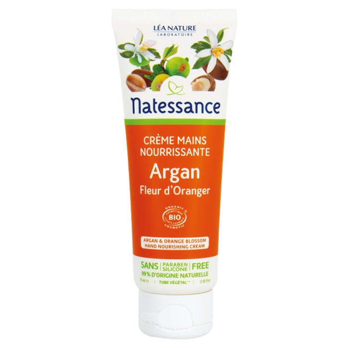 NATESSANCE CREME MAINS NOURRISSANTE ARGAN ET FLEUR D ORANGER 75ML