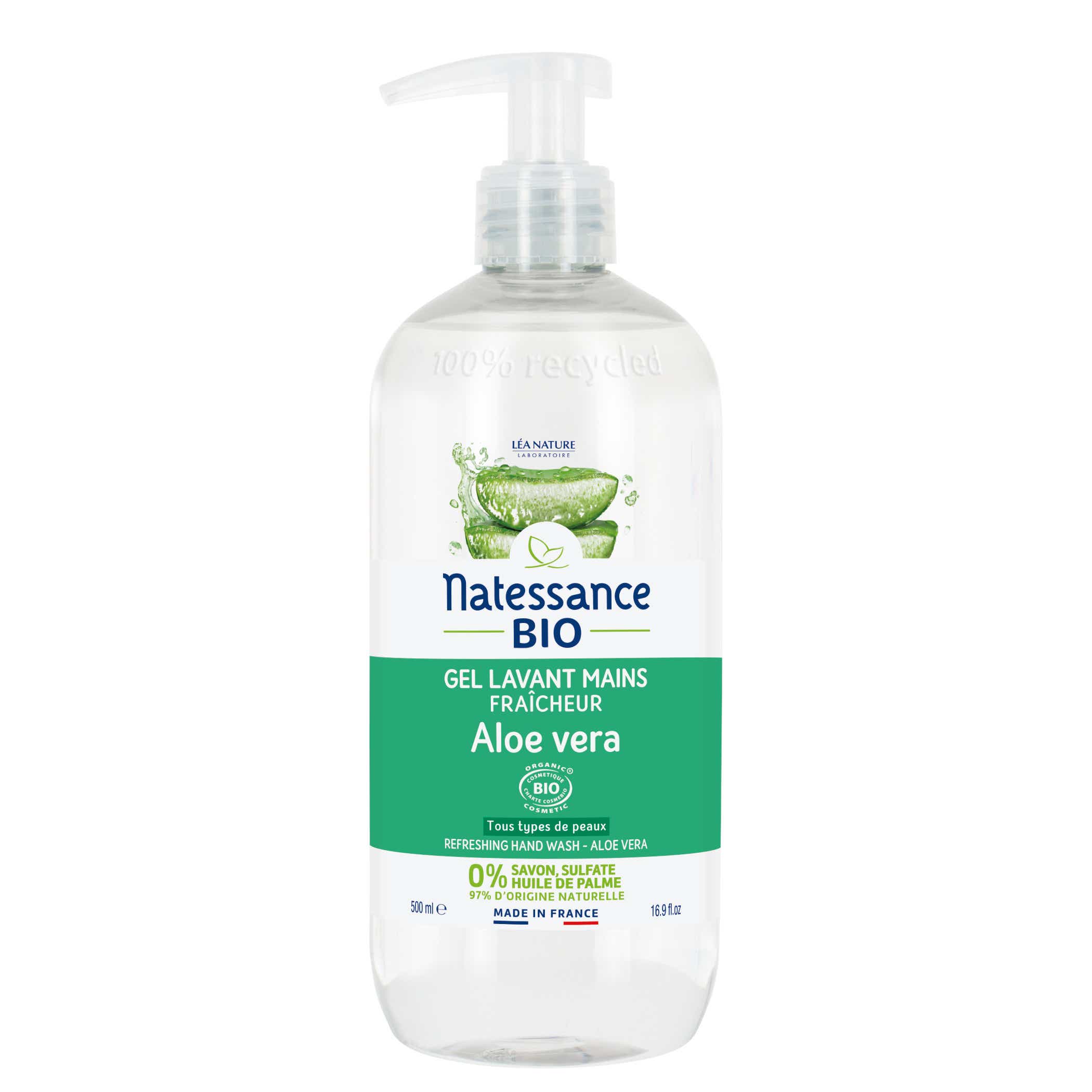 NATESSANCE GEL LAVANT MAINS ALOE VERA 500ML