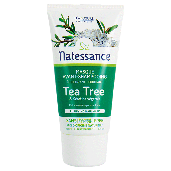 NATESSANCE MASQUE AVANT SHAMPOOING EQUILIBRANT PURIFIANT TEA TREE 150ML