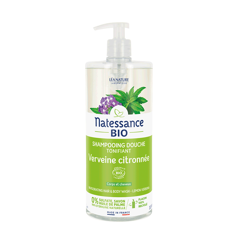 NATESSANCE SHAMPOOING DOUCHE VERVEINE CITRONNEE BIO 1L