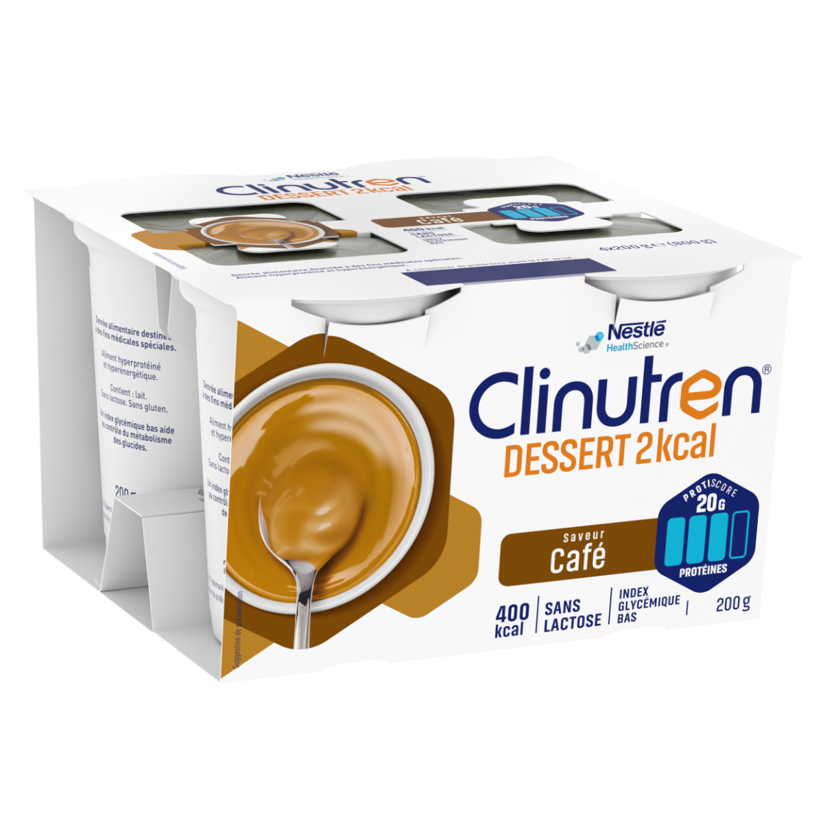 NESTLE HEALTH SCIENCE CLINOTREN HP HC DESSERT SAVEUR CAFE 4X200G