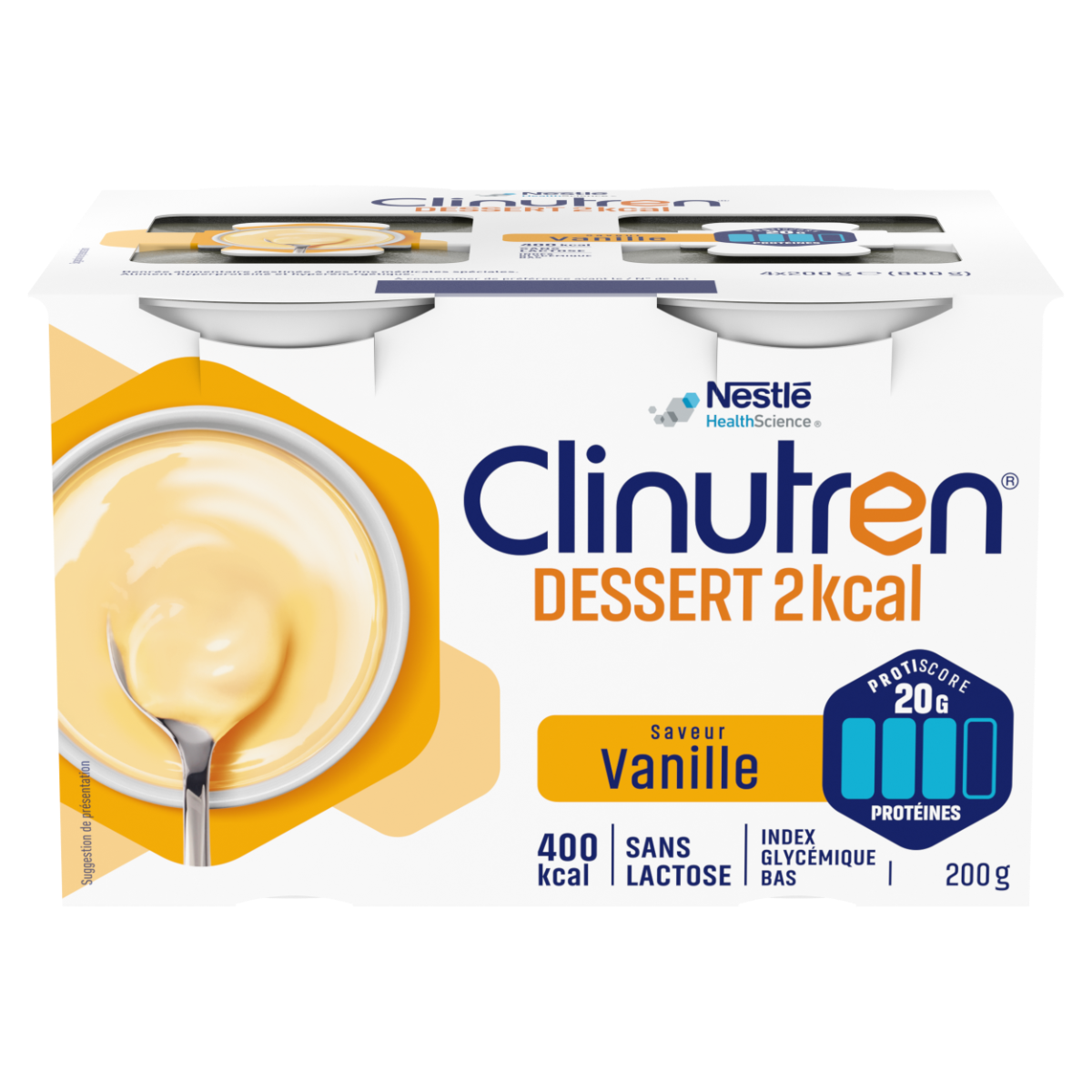 NESTLE HEALTH SCIENCE CLINOTREN HP HC DESSERT SAVEUR VANILLE 4X200G