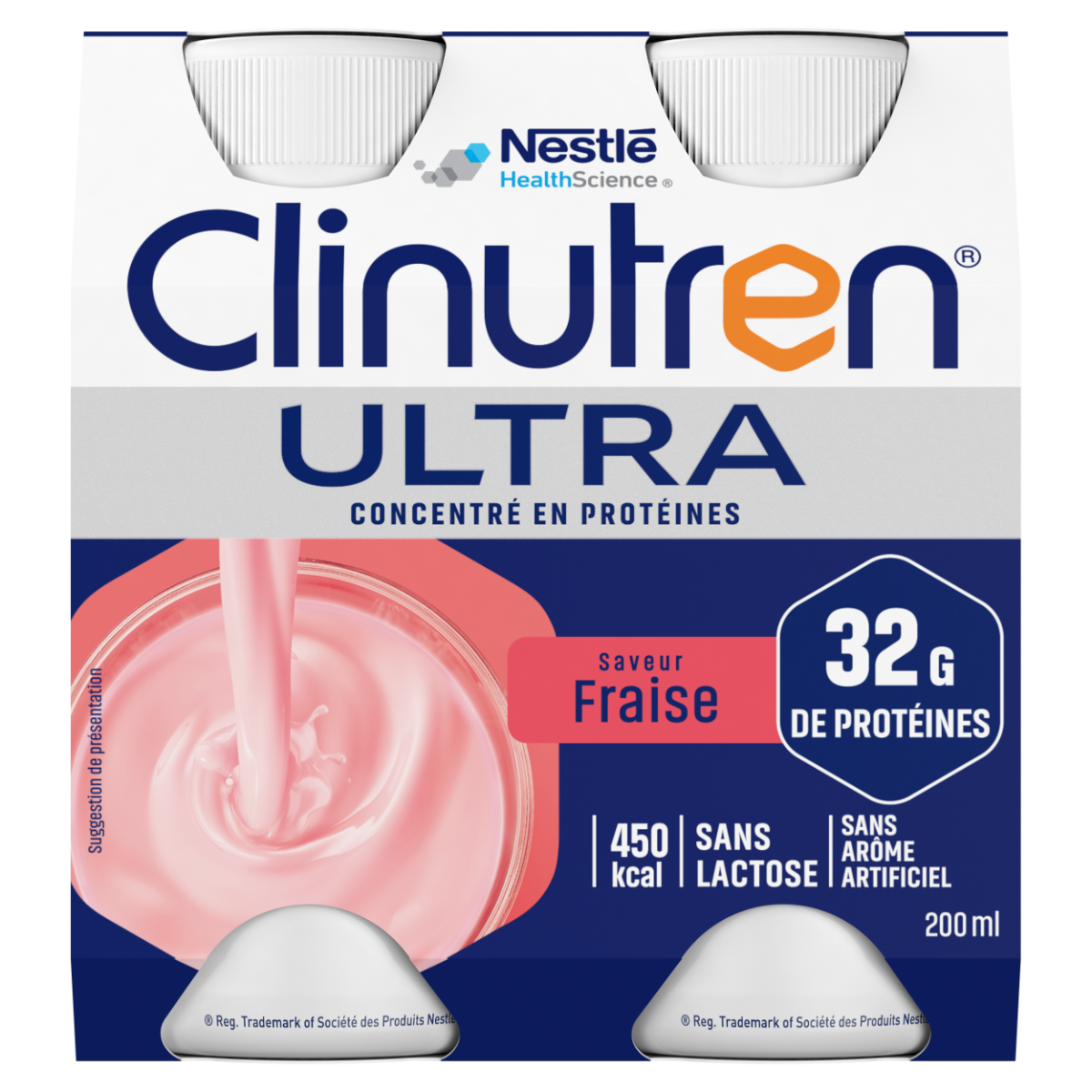 NESTLE HEALTH SCIENCE CLINUTREN ULTRA SAVEUR FRAISE X4 200ML