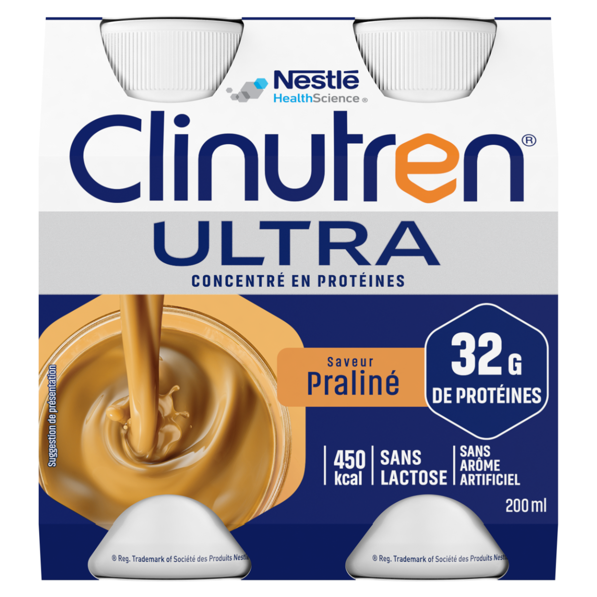 NESTLE HEALTH SCIENCE CLINUTREN ULTRA SAVEUR PRALINE 4X 200ML