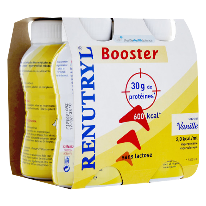 NESTLE HEALTH SCIENCE RENUTRYL CONCENTRE SAVEUR VANILLE 4 BOUTEILLES DE 300ML