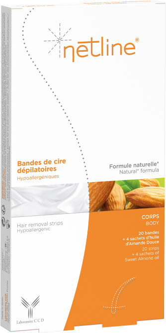 NETLINE CIRE DEPILATOIRE CORPS 20 BANDES