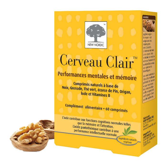 NEW NORDIC CERVEAU CLAIR 60 COMPRIMES