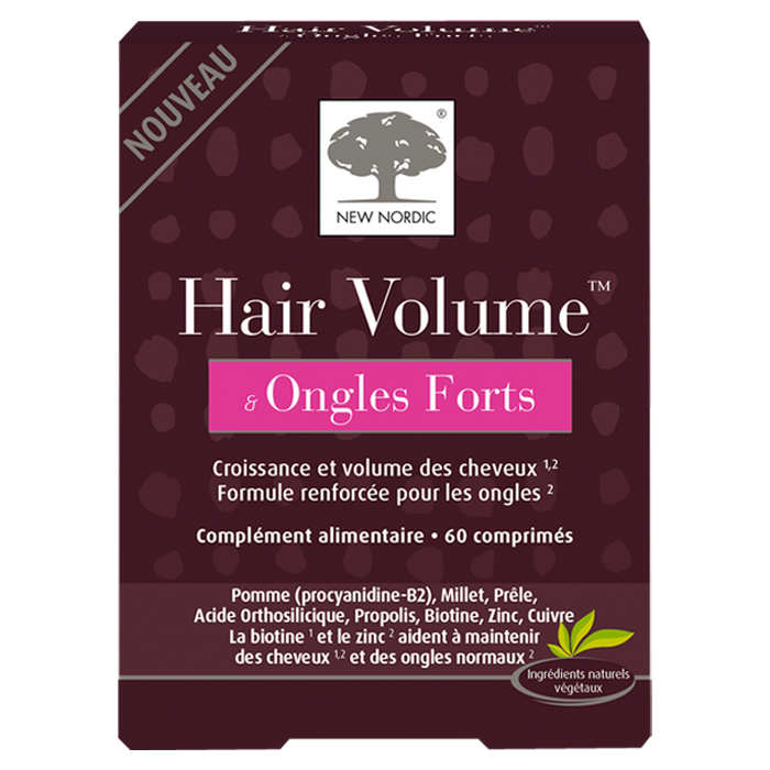 NEW NORDIC HAIR VOLUME ONGLES FORTS 60 COMPRIMES