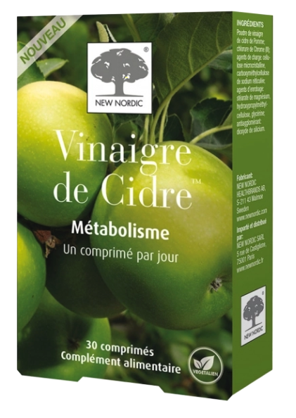 NEW NORDIC VINAIGRE DE CIDRE 30 COMPRIMES