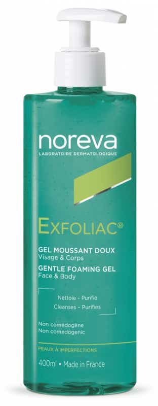 NOREVA EXFOLIAC GEL MOUSSANT DOUX VISAGE ET CORPS PEAUX A IMPERFECTIONS 400ML