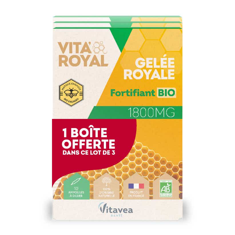 NUTRISANTE GELEE ROYALE BIO 1800MG 30 AMPOULES DE 10ML