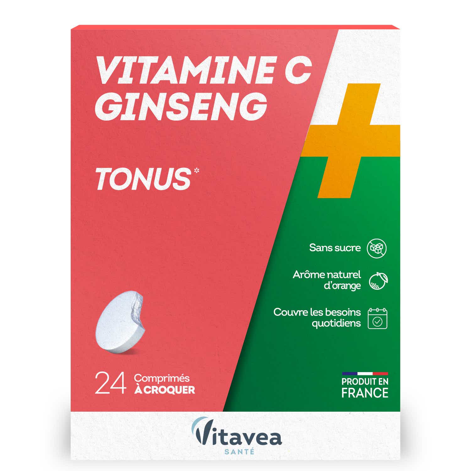 NUTRISANTE VITAMINES C GINSENG 24 COMPRIMES